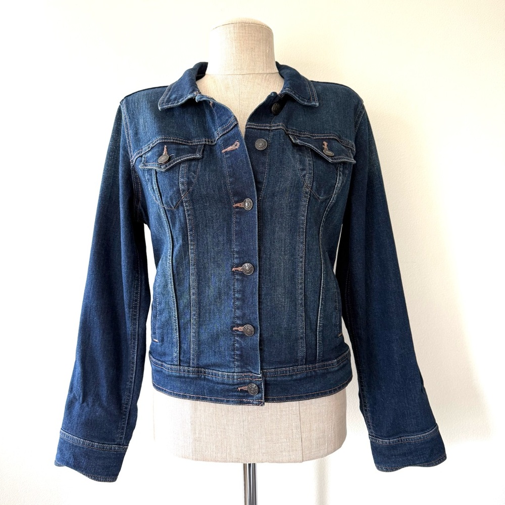 Old Navy Vintage Classic Dark Wash Denim Jean Jacket Americana Heritage - Picture 7 of 11